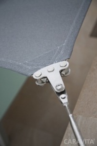 Caravita Sonnensegel grau Detail